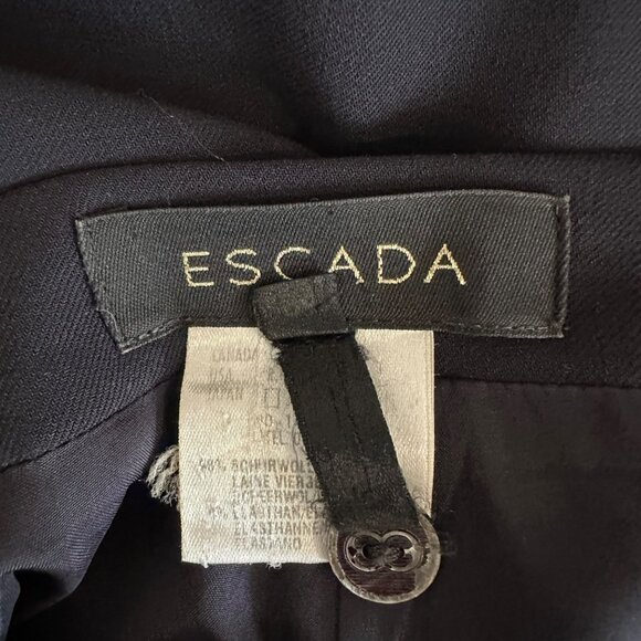 ✨Escada Size 34/ 4 US Women's Casual Dark Navy Midi Length Pencil Skirt✨ - Picture 3 of 7
